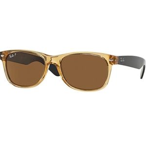 Ray-Ban New Wayfarer Polarized Sunglasses in Honey